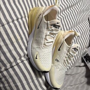 Nike Air Max 270 White and Yellow Sneakers